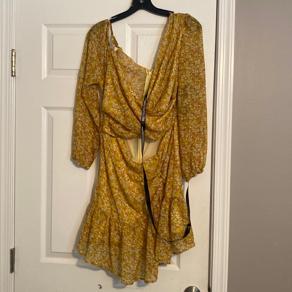 Yellow floral dress